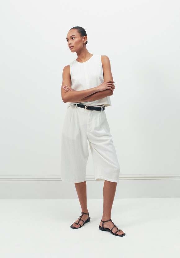 Linen Blend Lya Bermuda Shorts